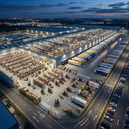 Integração entre armazenagem, estoque, transporte e distribuição.