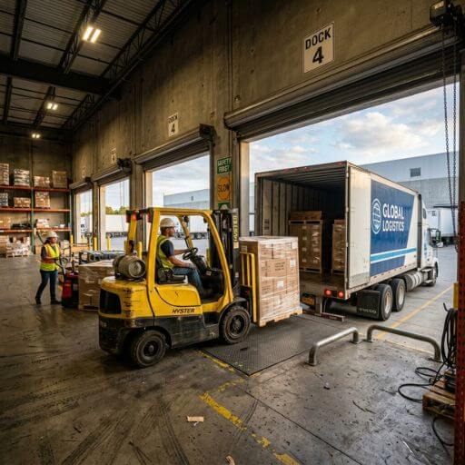 Operação integrada entre armazenagem e transporte.