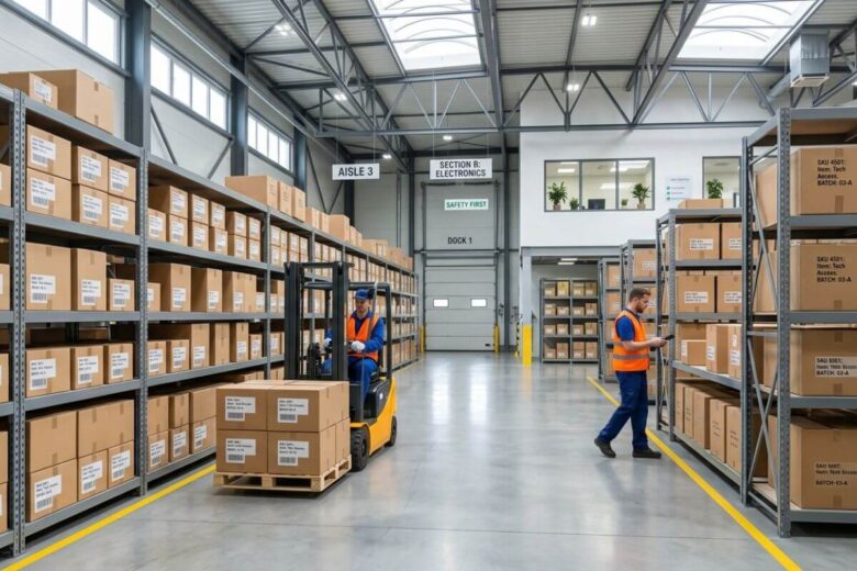 Organização de galpão e gestão de estoque para pequenos negócios.