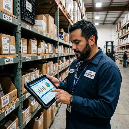 Controle e contagem eficiente de inventário na gestão de estoque.
