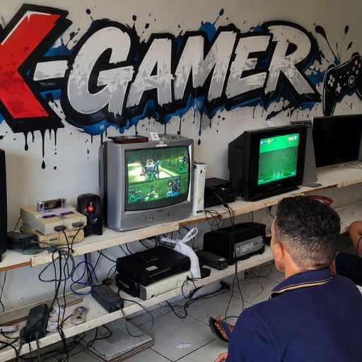 Representação da locadora de videogames administrada por Faustino Ribeiro entre 2004 e 2008.