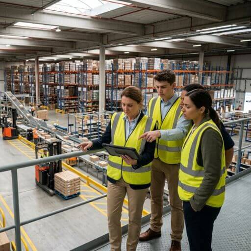 Equipe acompanhando uma operação organizada após utilizar Business Intelligence na Logística para apoiar decisões.