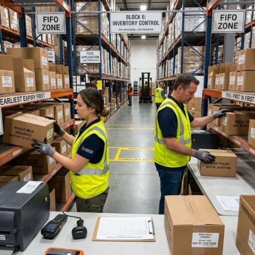 Aplicação dos métodos FIFO e FEFO no controle de estoque de mercadorias.