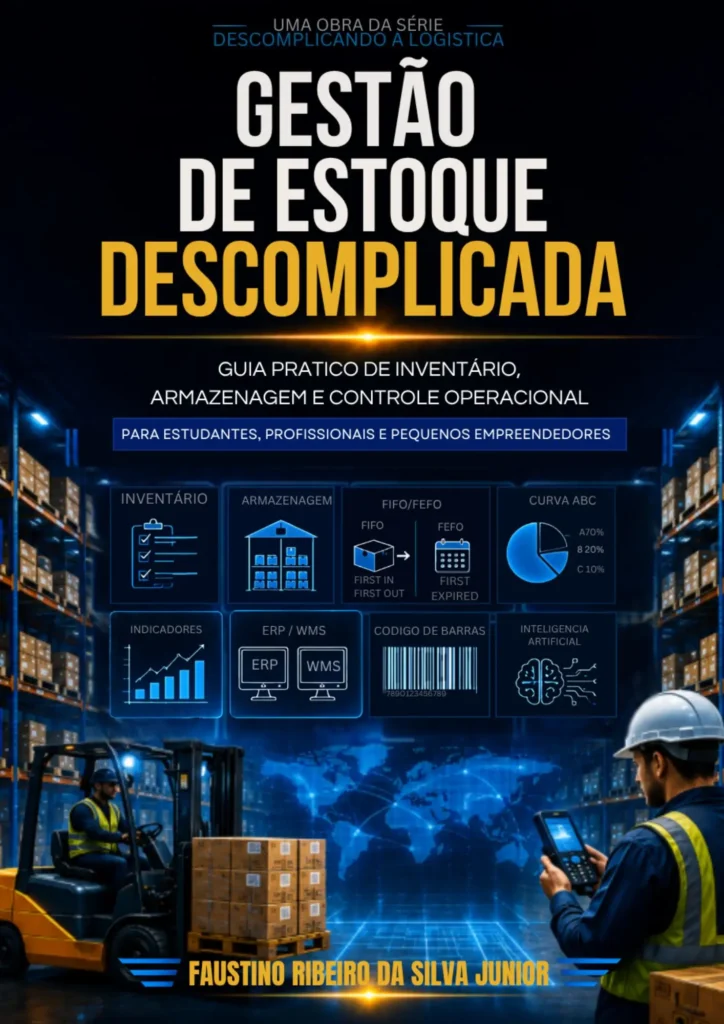 Capa do livro Gestão de Estoque Descomplicada, de Faustino Ribeiro da Silva Júnior.