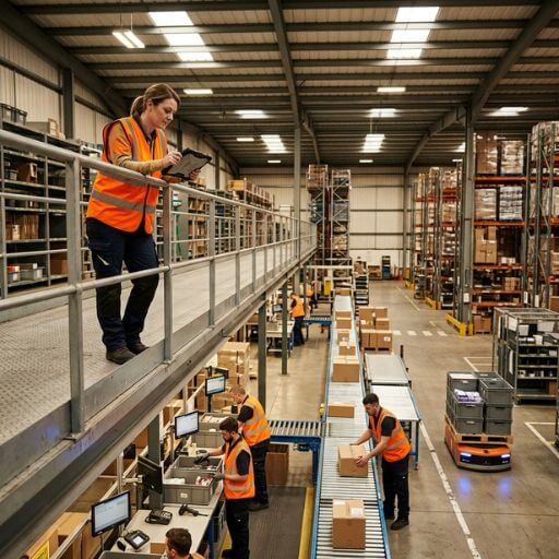 Logística conectada integrando sistemas automação pessoas e fluxo de mercadorias
