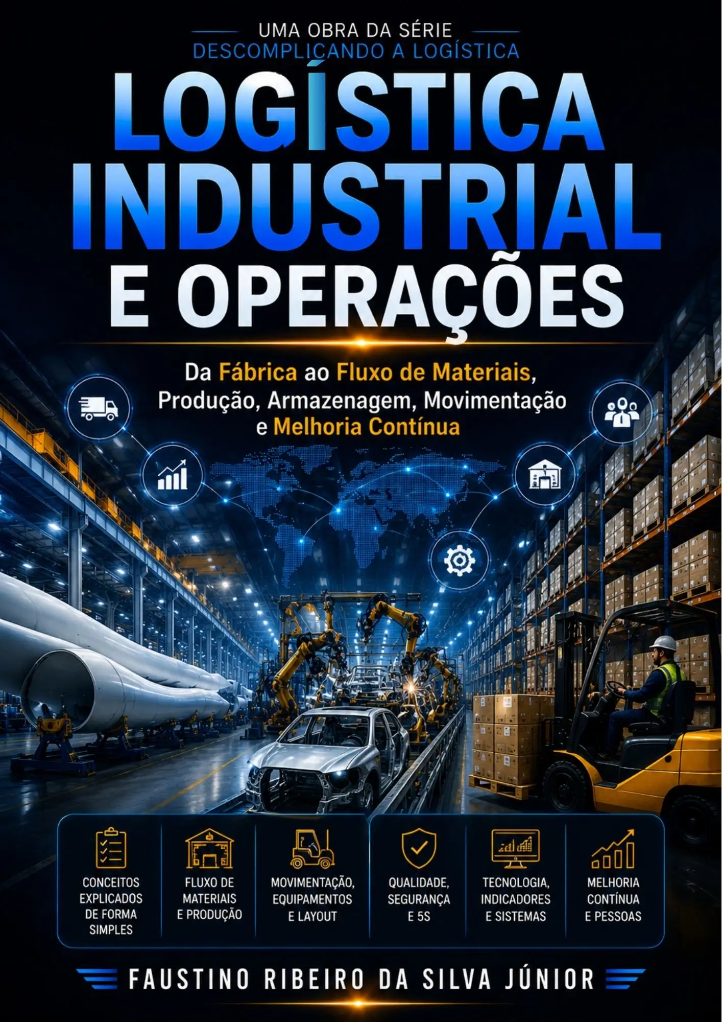Capa do livro Logística Industrial e Operações