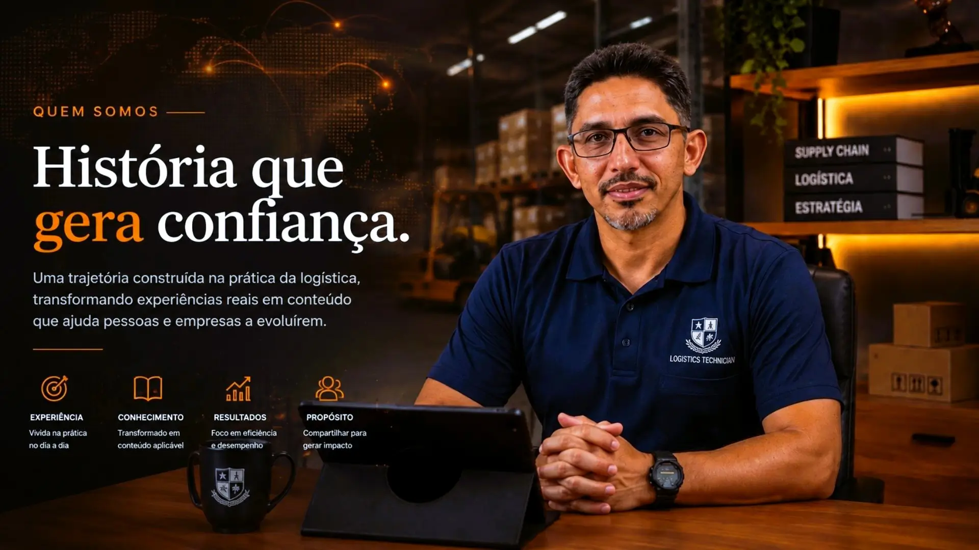 Faustino Ribeiro – Quem Somos do portal Descomplicando a Logística