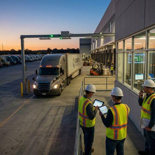 Operação logística eficiente utilizando RFID para melhorar a rastreabilidade e a produtividade.