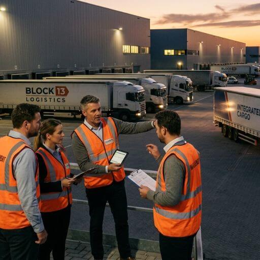 Centro de distribuição moderno mostrando a vantagem competitiva do transporte de cargas.
